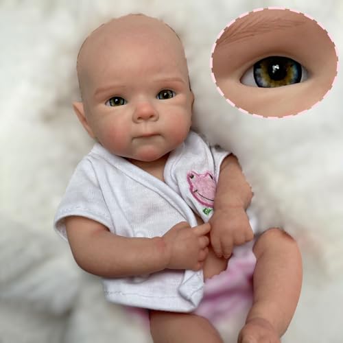 Gileutay 13in Silicone Doll Full Body Soft Girl Reborn Baby Dolls That Looks Like Real Newborn Baby Dolls