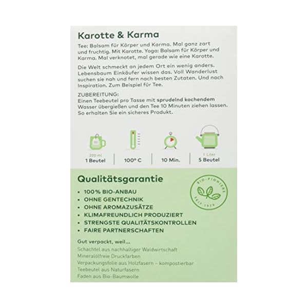 Lebensbaum Bio Früchtetee Karotte und Karma (1 x 40 g) – Bild 3