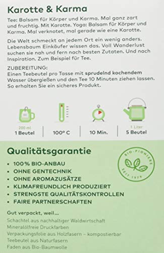 Lebensbaum Bio Früchtetee Karotte und Karma (1 x 40 g) – Bild 3