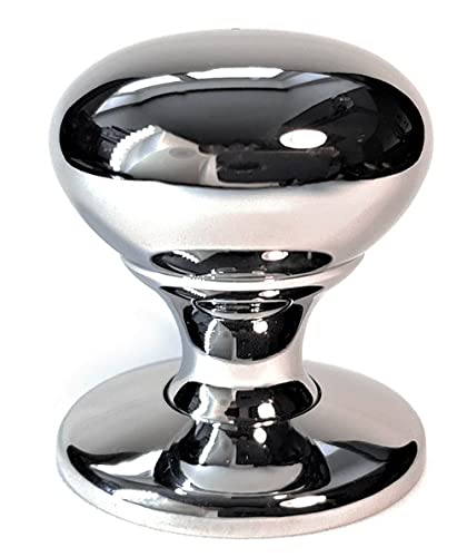 Sets of 6 Knobs for Kitchen cabinets & Bedroom Furniture, Cupboard Drawer & Door Polished Chrome Fittings by FFF diam - 32mm
