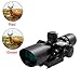 GOHIKING 2.5-10x40 Hunting Rifle Scope Dual Illuminated Mil-dot with Red Laser Combo Rifle Hangers