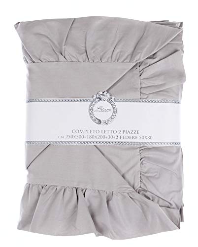 Blanc MariclòInfinity Double Bed Sheets Grey Top/Bottom and Pillowcases