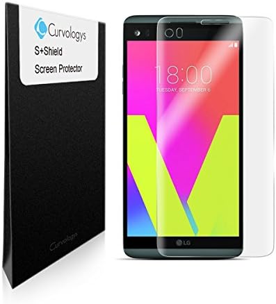 LG V20 Screen Protector [Full Screen Coverage][Case Friendly], Curvologys S+Shield LG V20 Anti-Fingerprint Scratch-proof Ultra HD Film - Lifetime Replacements
