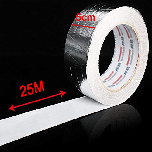 Westspark Fiber-Glass Reinforced Aluminum foil Tape, 2 inch 82ft Professional Grade Adhesive Silver Duct Tape Roll for Pipe Sealing, HVAC, Metal Repair, Patching Hot Cold Air Ducts, Heat Insulation - Thumbnail 5