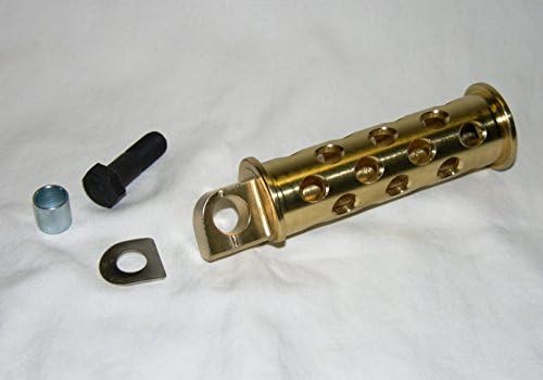 Mr Luckys Solid Brass Drilled Spool Style Kick Starter Pedal for Harley Big Twins, Bobber, Chopper, Retro, Custom