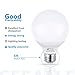 G25 E26 LED Bulbs, 5 Watt Vanity Light Bulbs, G25 50W Incandescent Globe Bulbs Equivalent, 5000K Daylight White Makeup LED Light Bulbs, Medium E26 Base Non-Dimmable for Home Lighting (Pack of 4)