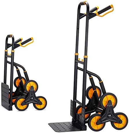 Hand Truck Stair Trolley Foldable with Telescoping Handle for Warehouse - Load 150kg