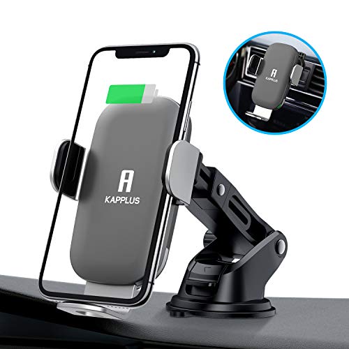 KAPPLUS Wireless Car Charger Mount,10W Qi Fast Charging Auto