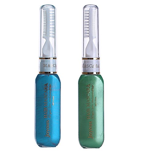 Professional Temporary Hair Mascara Hair Color Stick Salon Diy Hair Dye(Blue+Green)