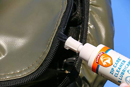 Gear Aid zip care liquid, zip lubricant essential, care zip cleaner, t zip lubricant with PTEF, zip tech zipper lubricant, zip care cleaner and lubricant, snap stick tube, and zipper ease stick bundle
