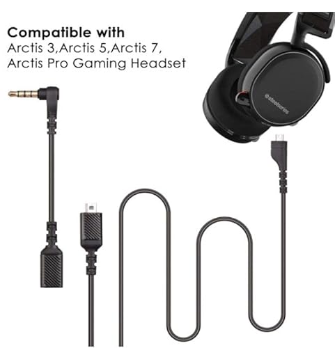 Replacement Audio Cable Cord, Compatible for SteelSeries Arctis