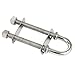 Amarine-made Stainless Steel Marine Boat Stern Bow Eye Tie Down U Bolt (1/2-Inch and 3/8-Inch Optional) (Silver, 3/8