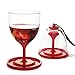 Asobu StackNGo Unbreakable Wine Glasses,Red, Set of 2