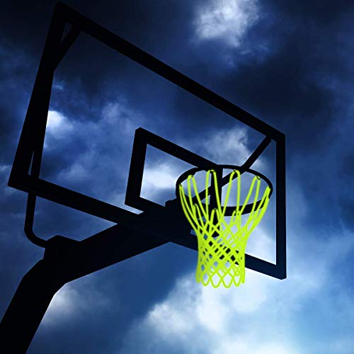 Eau Glow Basketball Net, Glow in The Dark Heavy Duty Basketball Hoop Replacement Net 12 Loop Standard Size - Thumbnail 6