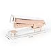 Acrylic Clear Desktop Stapler and Rose Gold with 1000 Staples,Modern Design Office Desk Accessory