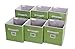 StorageWorks Storage Cube Box, Fabric Storage Bin By, Green, Medium, 6-Pack, 10.6x10.6x11.0 inches