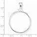 .925 Sterling Silver Half-A-Dollar Coin Bezel Charm Pendant (Does Not Include Coin)