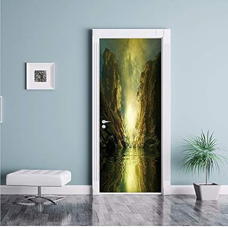 Zhangshifa Landscape Scenery Door Sticker Painting Door