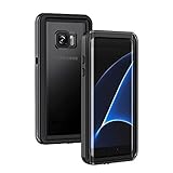 Lanhiem Galaxy S7 Edge Case, IP68 Waterproof Dustproof Shockproof Case with Built-in Screen Protector, Full Body Sealed Underwater Protective Cover for Samsung Galaxy S7 Edge (Black)