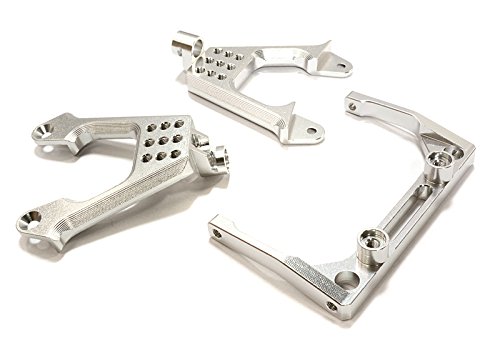 Integy RC Model Hop-ups C26709SILVER Billet Machined Front Shock Mount & Cross Brace SCX-10 Dingo, Jeep & Honcho