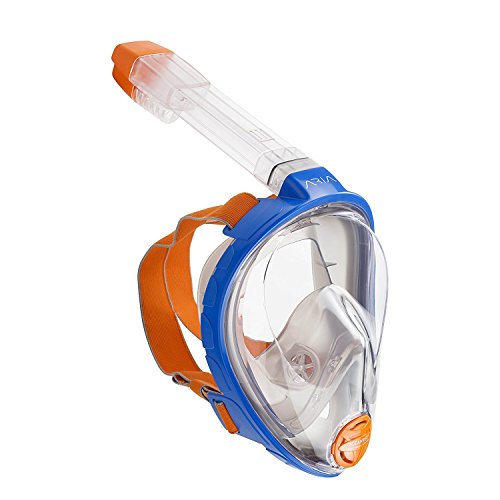 Ocean Reef Aria Full Face Snorkel Mask (Blue, Extra Small) (Certified Refurbished)
