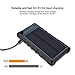 Hobest Solar Charger 10000mAh,Waterproof Outdoor Solar Power Bank with LED Flashlight,Dual USB Portable Charger Solar for Smartphones,GoPro Camera,GPS and Emergency Travel