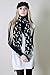 Anika Dali Bella Doxie Dachshund Dog Scarf, Animal Lover Shawl (Black Base, White Dog)