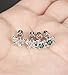 ORAZIO 2 Pairs Stainless Steel Turtle Earrings for Girls Women Butterfly Stud Earrings Screwback Silver Tone (A:Tortoise and Color Butterfly)