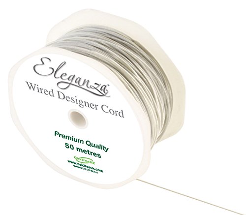 Eleganza Wired Designer Cord 1mm x 50m, Ivory, 10 x 10 x 5 cm
