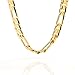 Lifetime Jewelry Figaro Chain 9MM, 24K Gold with Inlaid Bronze, Premium Fashion Jewelry, Pendant Necklace Wear Alone or with Pendants, Hip Hop, Guaranteed for Life, 20 to 36 Inches