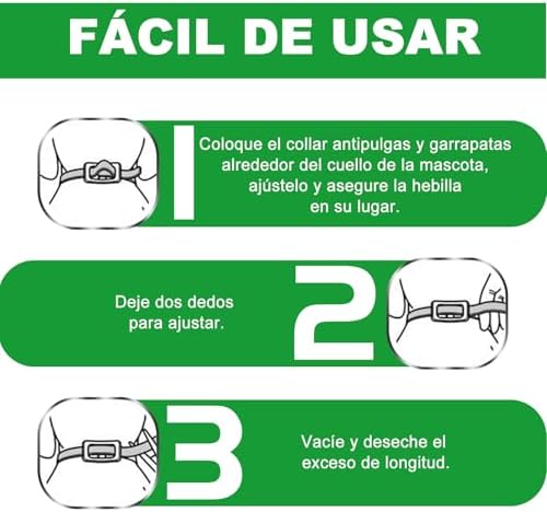 Collar Antiparasitario Perros, Seguro y Eficaz Collares Antiparasitos Perros, 12 Meses de Eficacia Collar Antipulgas Perro de 65 cm para Perro Pequeños, Medianos y Grandes (65cm*2)