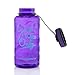 Motivational bottle 34oz Fitness Workout Sports Water Bottle with Unique Timeline | Measurements | Goal Marked Times For Measuring Your Daily Water Intake, BPA Free Non-toxic Tritan (purple)