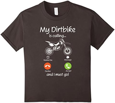 Kids My dirtbike is calling and i must go funny tshirt 8 Asphalt