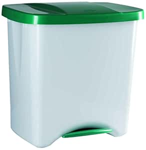 Denox Cubo Basura ecológico, Verde y Gris Claro, Centimeters, 50