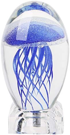 oukery Jellyfish Crystal Table Lamp 3D LED Night Light with Light Base Magical Colors