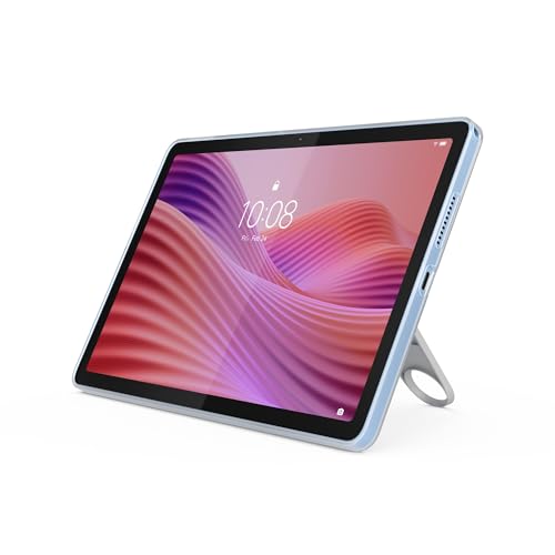 Lenovo Tab Android Tablet | 10.1 inch Full HD Display | MediaTek Helio G85 | 128GB | Wi-Fi 6 | 4GB RAM | Polar Blue + Clear Case