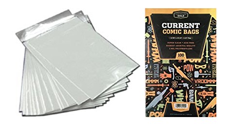 500 CBG Current Comic Bags and Boards - ACID FREE WHITE - Archival Quality for protecting your Comic Books