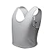 Vinaka Super Flat Les Lesbian Tomboy Short Vest Chest Binder Tops (Small, Grey)