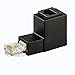 J&D Ethernet Adapter, Ethernet RJ45 / 8P8C Male to Female Right Angle Adapter (270 Degree) Support Cat6 / Cat5e / Cat5 Standard LAN Cable