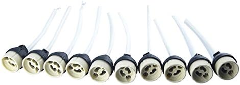 Jambo 10PCS GU10 Ceramic LED/CFL/Halogen CE Rated &amp; Marked Lamp Holder Socket Connectoor Adapter New