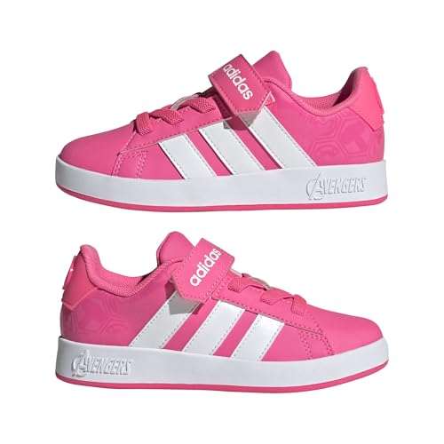 Mixte Enfant Marvel Avengers Grand Court Shoes Kids, Lucid Pink/FTWR White/Clear Pink, 33 1/2 EU