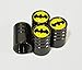 US85 Batman Black Chrome Auto Car Wheel Tire Air Valve Caps Stem Cover