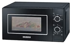 Severin MW 7897 Microondas de 700 W, color negro y cromado ...