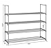 HOMEFORT 4-Tier Shoe Rack, Metal Shoe Tower,20 Pairs Shoe Storage Shelf, Entryway Stackable Shoes Organizer with 4 Tiers Metal Shelves, for Closet, Hallway, Entryway, Grey