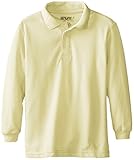 Genuine Little Boys' Long Sleeve Pique Polo, Yellow, 7
