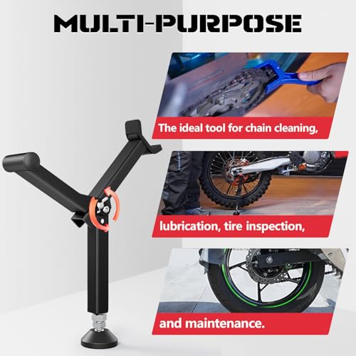 Universal Motorcycle Wheel Lifting, Front and Rear Wheel Support for Motorcycles, Black