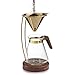 Osaka, Pour Over Coffee Brewer – Large Capacity, Pourover Coffee Maker With Titanium Coated Gold Filter And Wood Stand – Complete Set Needed To Brew Pour-Over Coffee – 6 Cups, (30oz./900ml) Capacity