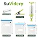 SuVidery Sous Vide Bags - 15 Reusable Vacuum Sous Vide Cooking Bags - 3 Sizes Sous Vide Bag Kit with Clips and Pump - Compatible with Anova and all Sous Vide Cookers