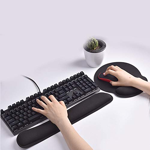 image for Cehomi Memory Foam Keyboard Wrist Rest and Mouse Pad Support, Lightwei
