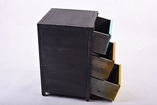 Diwhy DIY Industrial Iron Locker 3-Layer Bookcase Furniture Cabinet - Thumbnail 2